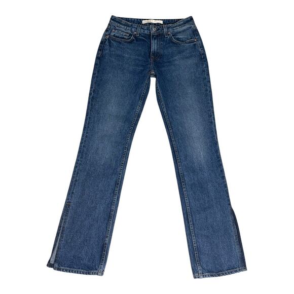 GRLFRND Denim NWT Hailey Low Rise Slim Bootcut Slit East Village 25 - Picture 2 of 7